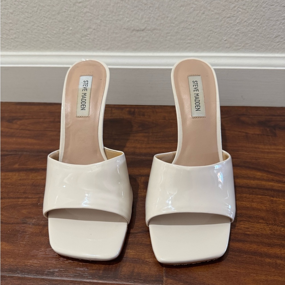 Steve Madden Alessi cream mule heels